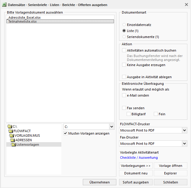 Excel Vorlagen Anpassen Flowfact Performer Serviceportal