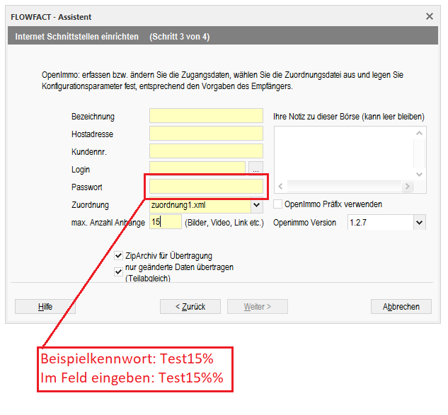 Openimmoschnittstelle (sftp) kann nicht eingerichtet werden